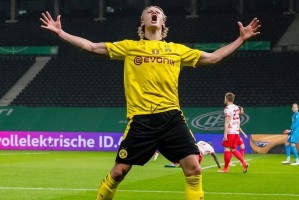  哈兰德连续五轮破门势不可挡  